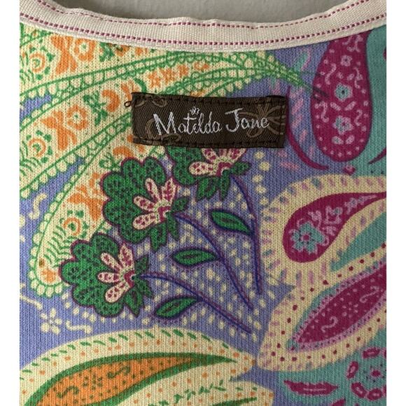 Matilda Jane Girls Floral Print Paisley Dress Colorful Artsy Size 4 Bohemian - Picture 6 of 7